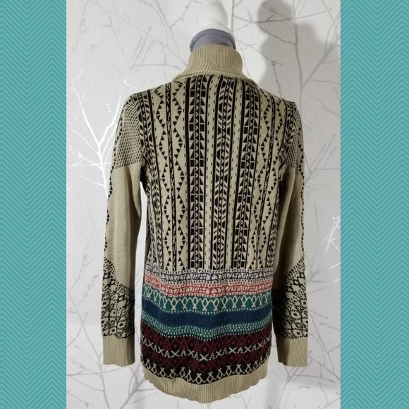 Staring at Stars Geometric Open Front Cardigan - Picture 4 of 6